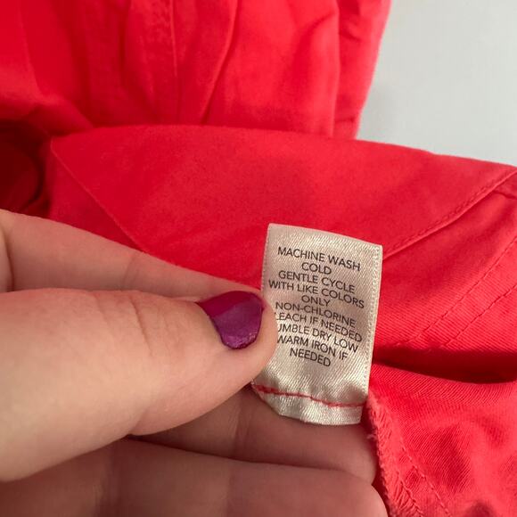 CJ Banks Button Down Top / Lightweight Blazer Plus Size 2X Bright Coral Pink - Picture 6 of 7